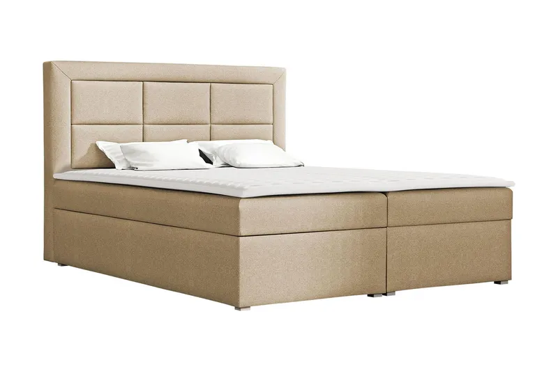 Axlunda Box Kontinentalsäng 180x215 cm LED-belysning - Beige — Beige