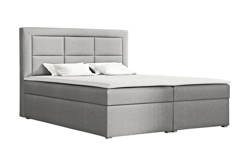 Axlunda Box Kontinentalsäng 180x215 cm LED-belysning - Grå — Grå