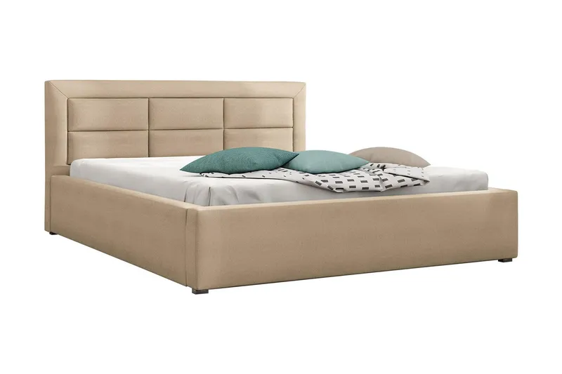 Axlunda Säng 200x200 cm Metallram - Beige (Art.nr 843253) — Beige