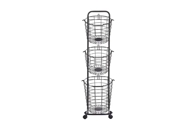 Ayapal Metallställ 37 cm 3 Korgar - Svart — Svart