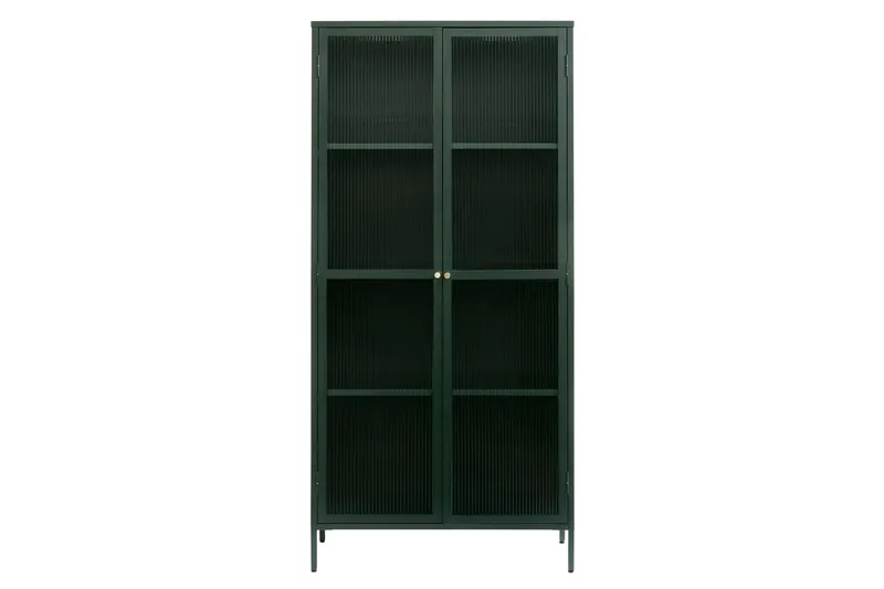 Azza Vitrinskåp 40 cm djup 90 cm bred 190 cm hög Metall - Grön — Grön