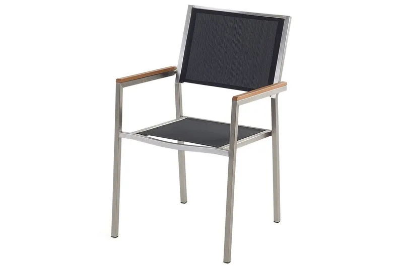 Bacoli Karmstol Utomhus - Svart/Silver — Svart/Silver