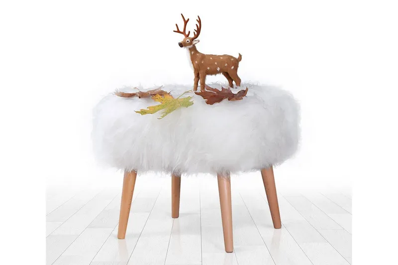 Baddeck Sittpuff 50 cm - Vit — Vit