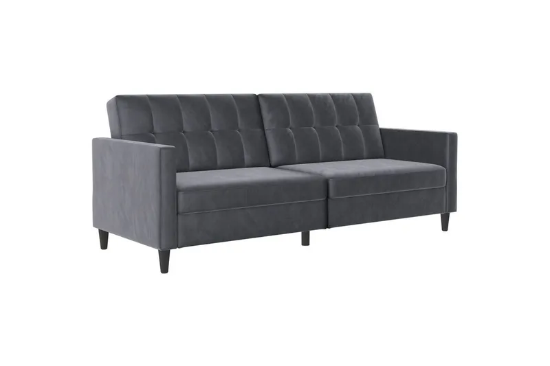 Bäddsoffa Hartford 203x83x82 cm, Antracit, Sammet - 203x83x82 cm, Antracit, Sammet — Loft24