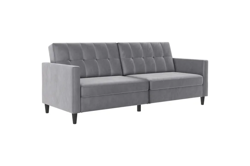 Bäddsoffa Hartford 203x83x82 cm, Grå, Sammet - 203x83x82 cm, Grå, Sammet — Loft24