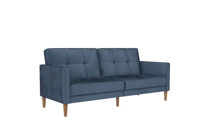 Bäddsoffa Lilly Blå, Sammet - Blå, Sammet — Loft24