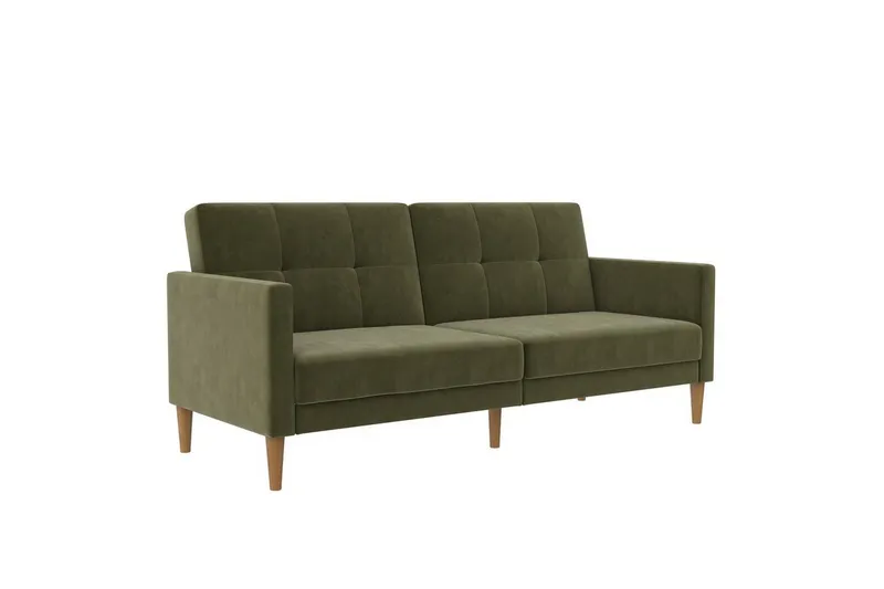 Bäddsoffa Lilly Olivgrön, Sammet - Olivgrön, Sammet — Loft24