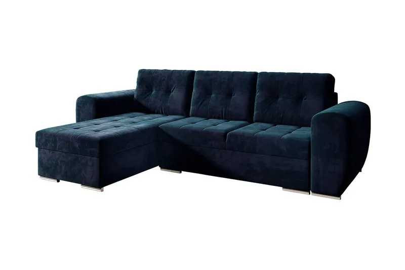 Bäddsoffa med divan - Svart (Art.nr 1629523) — Svart