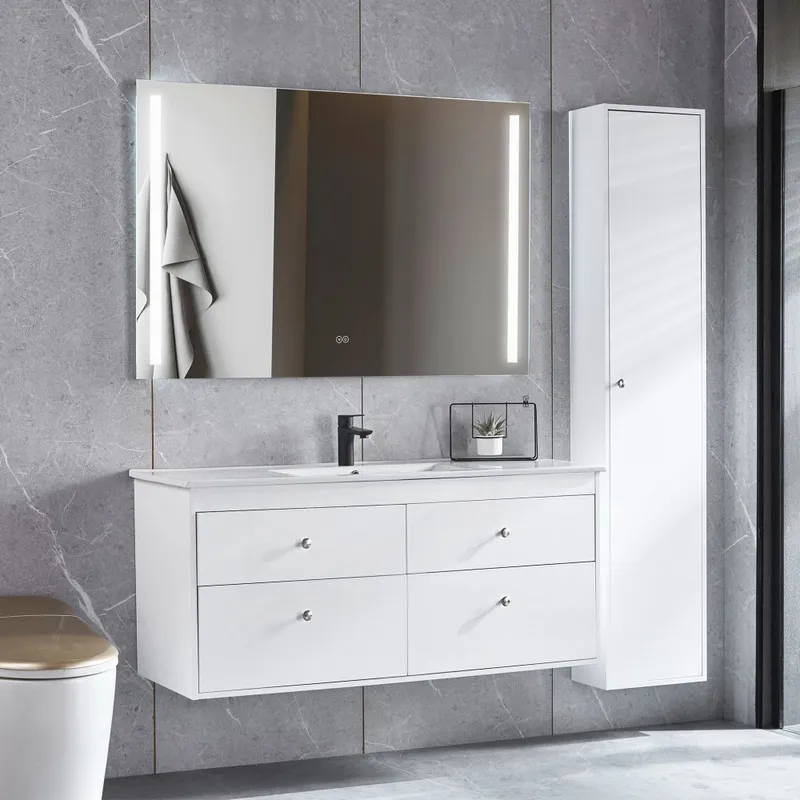 Badrumspaket | Kommod 120cm | Högskåp och LED-spegel — Lyfco