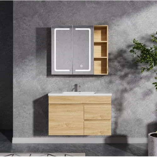 Badrumspaket | Kommod 80cm | LED-spegelskåp | Venedig — Lyfco