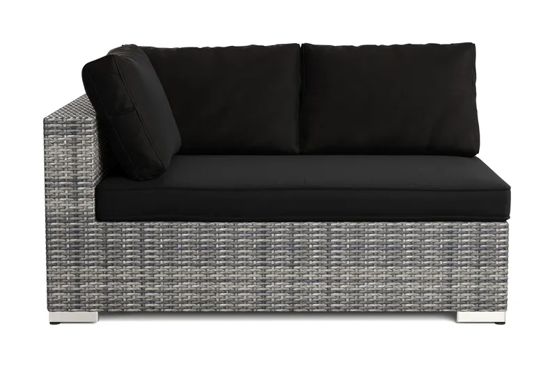 Bahamas Högermodul utomhus 140 cm i konstrotting - Grå — Comfort Garden