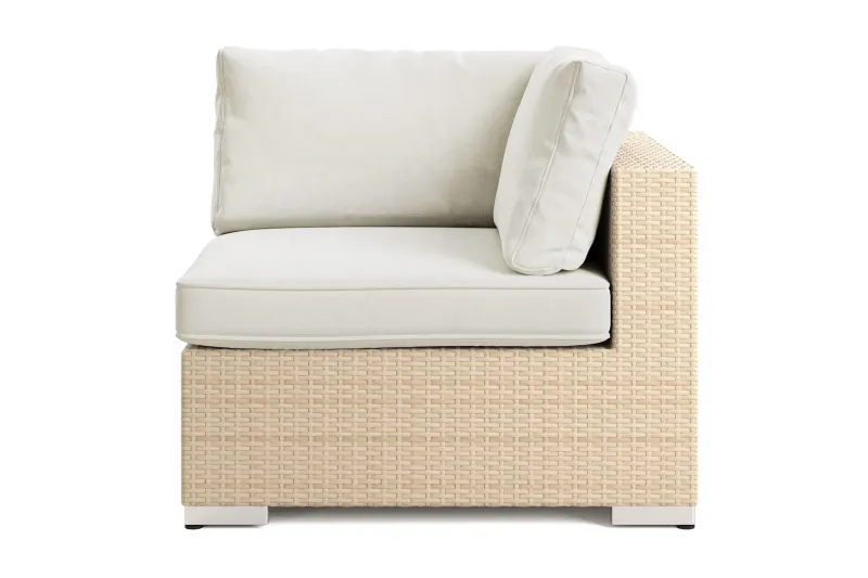 Bahamas Hörnmodul utomhus i konstrotting med Ljus vattenavisande dyna - Beige — Comfort Garden
