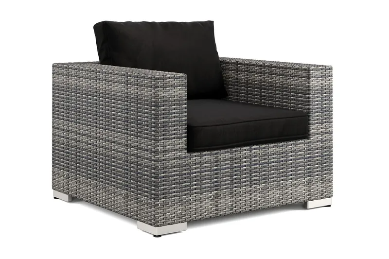 Bahamas Loungefåtölj utomhus i konstrotting - Grå — Comfort Garden