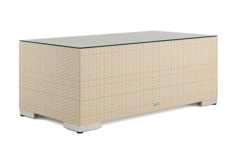 Bahamas Soffbord Utomhus 113x58 cm Konstrotting - Beige — Comfort Garden