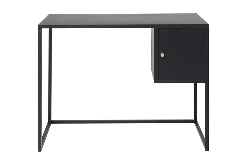 Bakal Skrivbord 95 cm med Förvaring Skåp - Svart — Venture Home