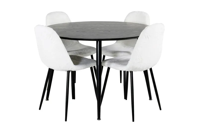 Balisa Matgrupp 115 cm Rund + 4 Ypas Matstolar — Venture Home