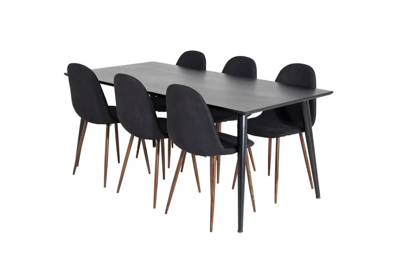 Balisa Matgrupp 180 cm inkl 6 Ypas Stolar - Svart/Brun — Venture Home