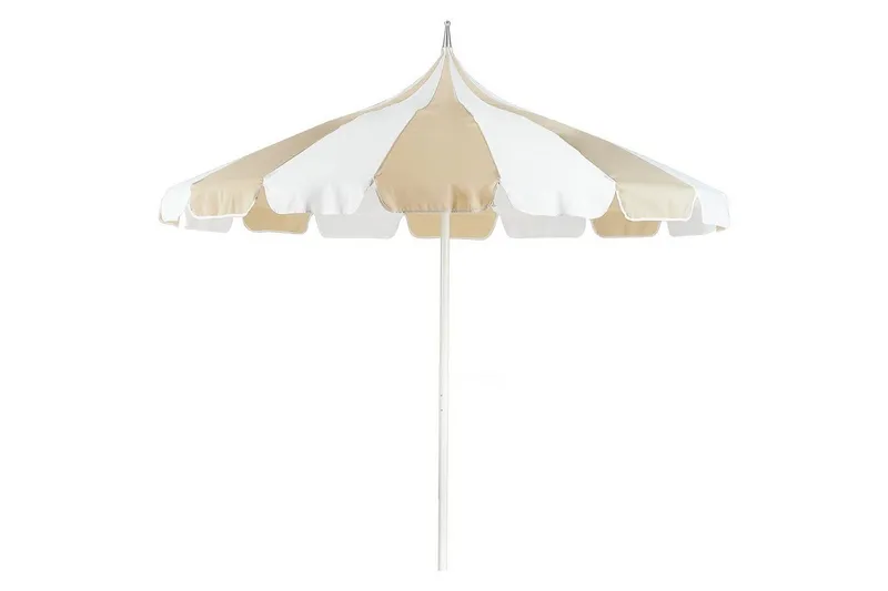 Balkongparasoll Minoa Beige/vit - Beige/vit — Beige/vit