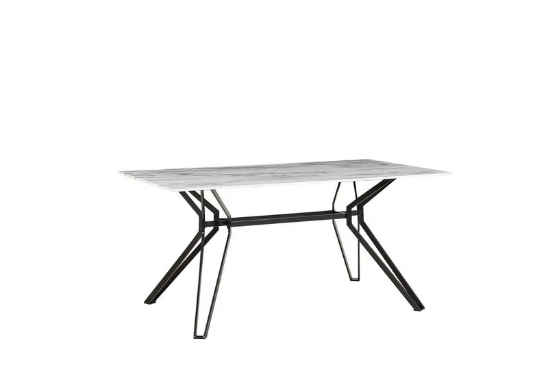 Ballina Matbord 160 cm - Vit/Svart — Vit/Svart