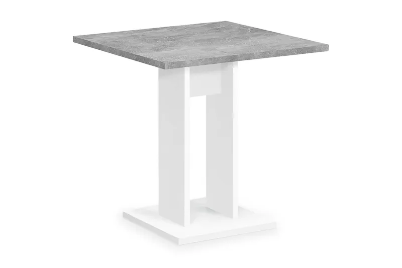 Bandol Matbord 70 cm - Vit/Betong — Scandinavian Choice