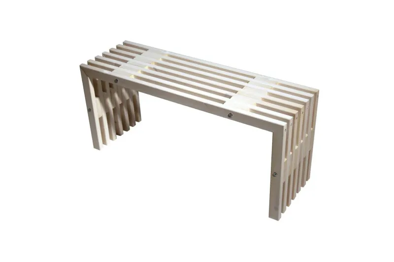 Bänk Utomhus EcoFurn 100 cm Furu vit oljad - Furu vit oljad — Furu vit oljad