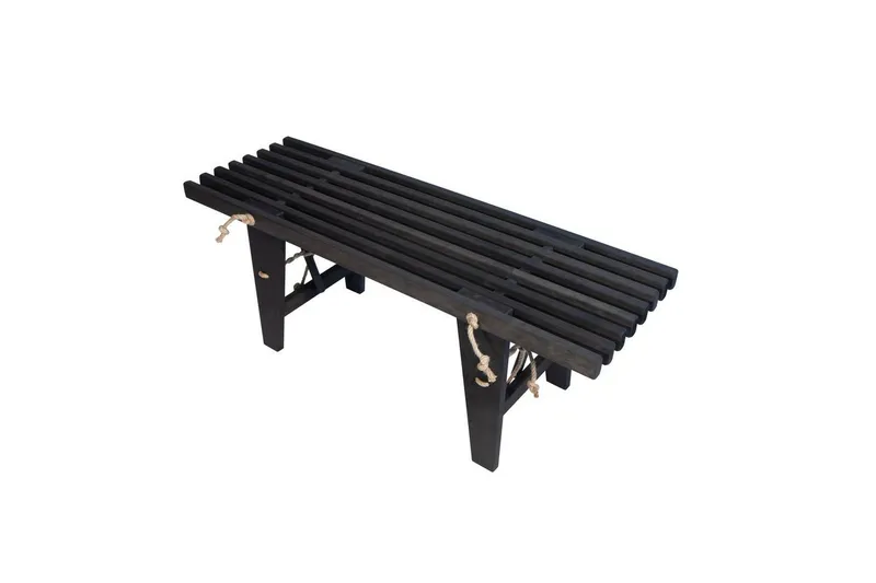 Bänk Utomhus EcoFurn Ecobench 120 cm Al Svart Oljad - Al Svart Oljad — Hillerstorp
