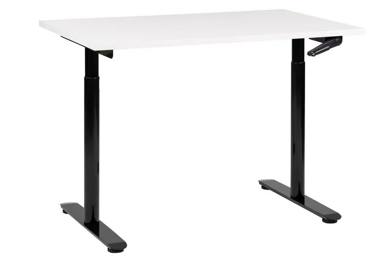 Banner Skrivbord 72x120 cm - Vit/Svart (Art.nr 3070587) — Vit/Svart