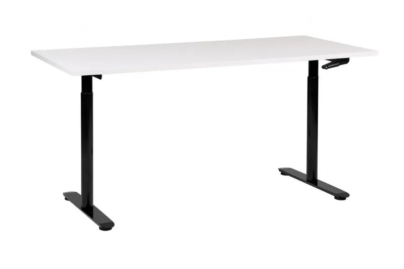 Banner Skrivbord 72x160 cm - Vit/Svart (Art.nr 3070593) — Vit/Svart