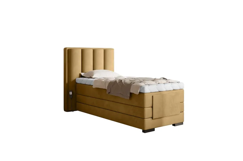 Banti Ställbar Kontinentalsäng 90x200 cm - Gul (Art.nr 1599220) — Gul