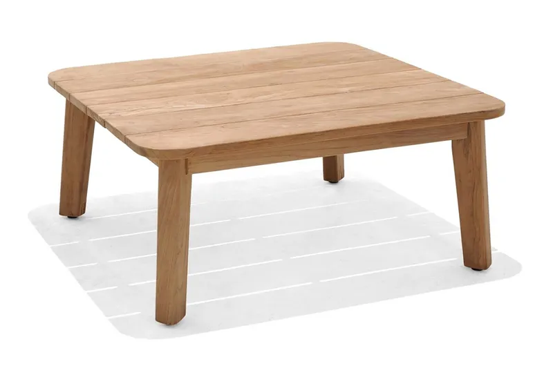 Barbados Utebord Loungebord Utomhus 100 cm Teak Trä - Ljusbrun — Lifestyle Garden