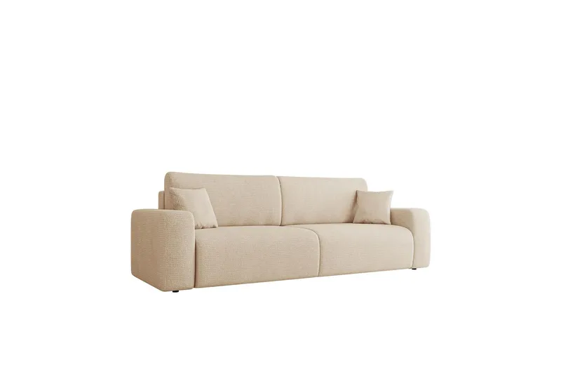 Barile Bäddsoffa 3-sits i Plysch - Beige — Beige