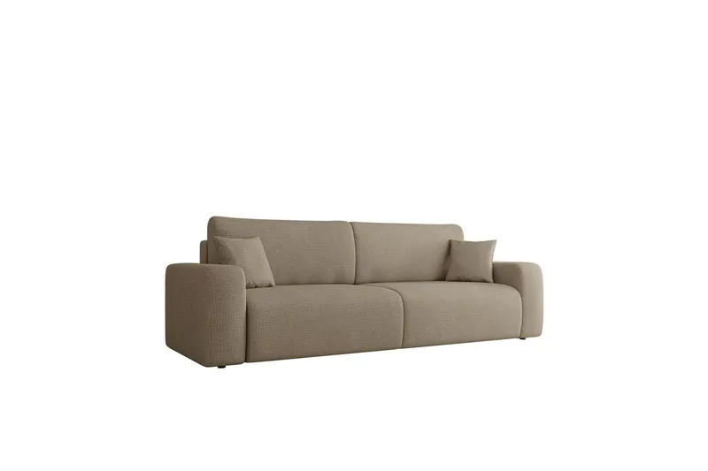 Barile Bäddsoffa 3-sits i Plysch - Brun — Brun