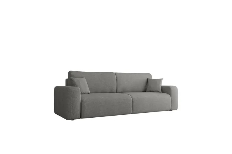 Barile Bäddsoffa 3-sits i Plysch - Grå (Art.nr 3079501) — Grå