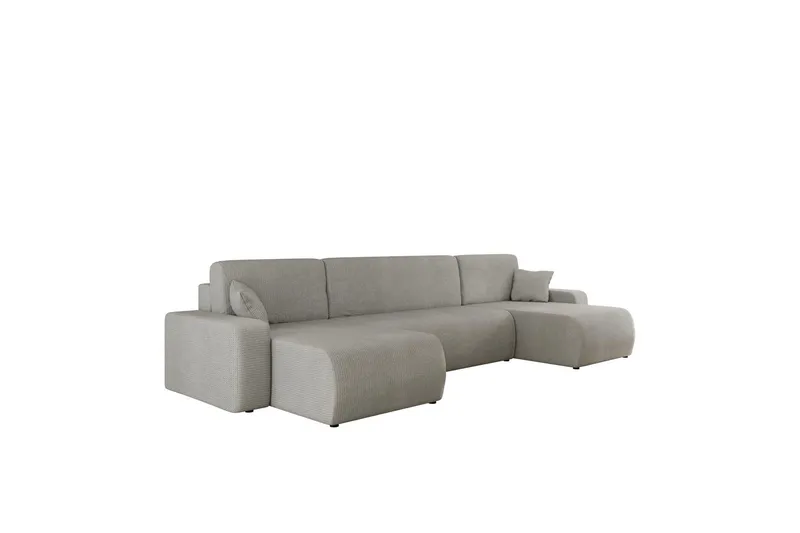 Barile Bäddsoffa Dubbeldivan 4-sits i Plysch - Grå (Art.nr 3079500) — Grå