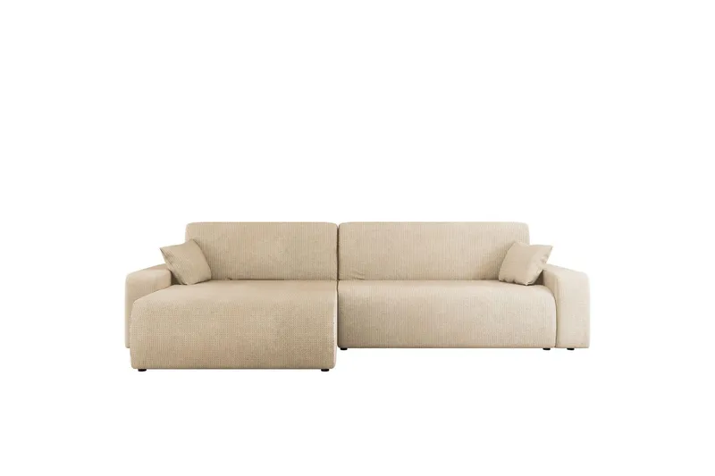Barile Bäddsoffa med Divan 3-sits i Plysch - Beige (Art.nr 3079491) — Beige