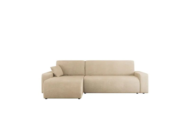 Barile Bäddsoffa med Divan 3-sits i Plysch - Beige (Art.nr 3079486) — Beige