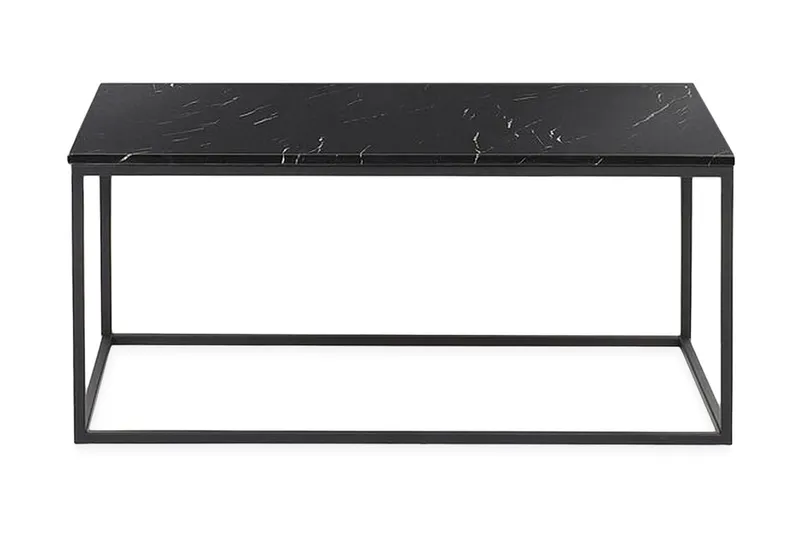 Barreras Soffbord 100 cm Marmormönster - Svart — Svart