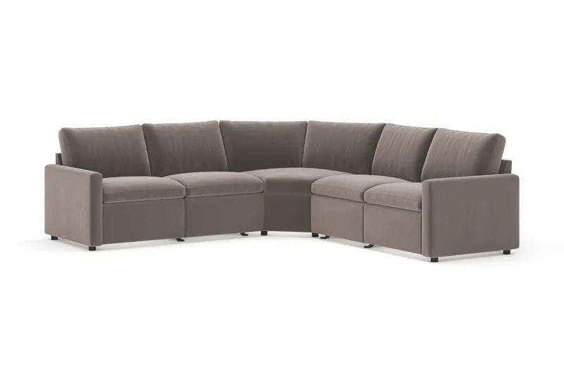 Barsele Hörnsoffa med Elektrisk Recliner 5-sits - Brun — Scandinavian Choice