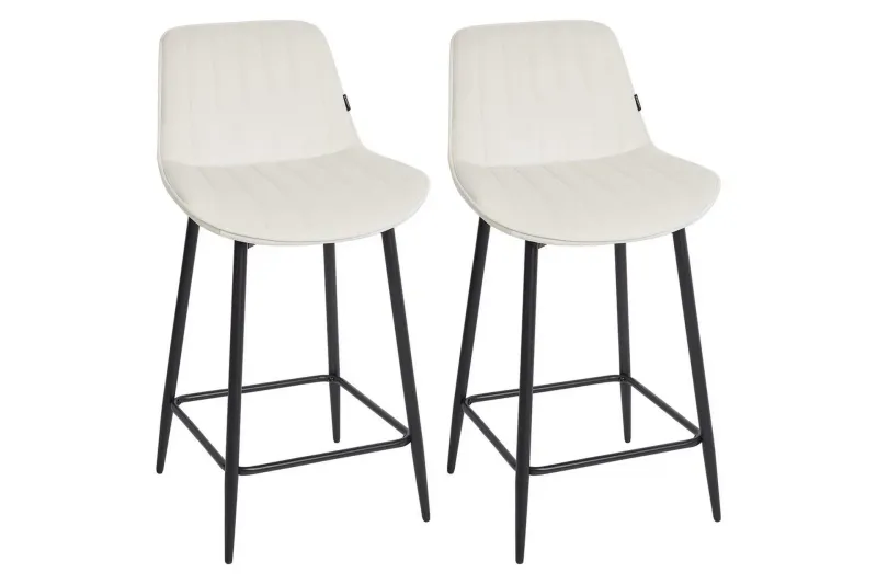 Barstol Dubrovnik set om 2 Beige-Svart - Beige-Svart — Beige-Svart