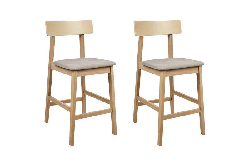 Barstol Isanti set om 2 Ljus Trä-Beige - Ljus Trä-Beige — Ljus Trä-Beige