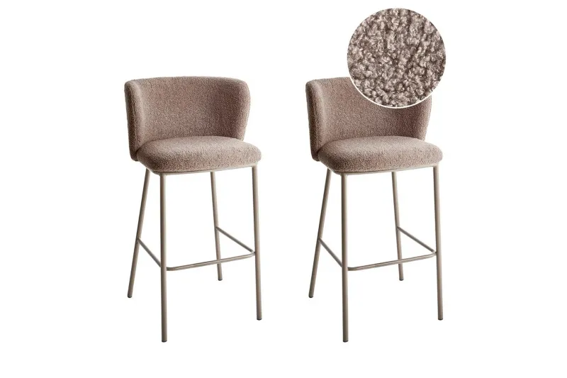 Barstol Mina II set om 2 Brun - Brun — Brun