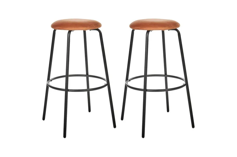 Barstol Morton set om 2 Orange-Svart - Orange-Svart — Orange-Svart