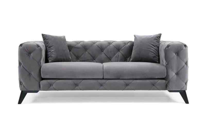 Beachport 2-sits Soffa - Antracit/Svart — Manor House