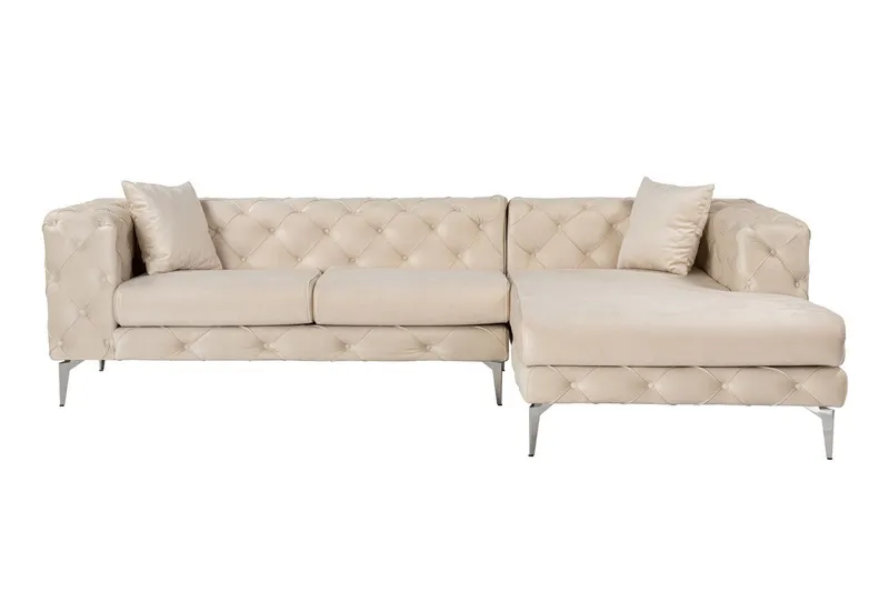 Beachport 3-sits Soffa med Divan Höger - Beige (Art.nr 3071614) — Manor House