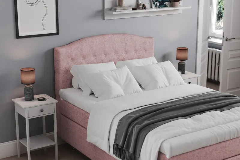 Belda Kontinentalsäng 140x200Medium - Rosa — Drömvik