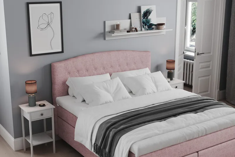 Belda Sängpaket 160x200 Fast - Rosa — Drömvik