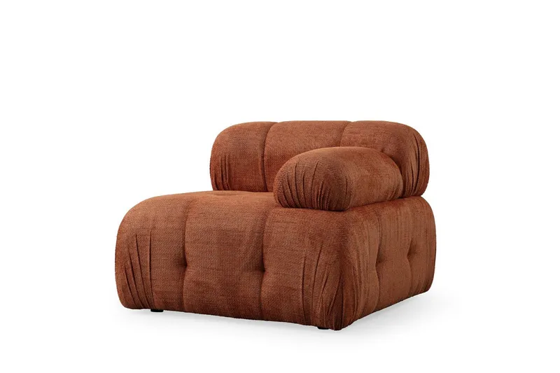 Belgin Högermodul / Fåtölj 95 cm med fasta armstöd - Orange — Andrarum