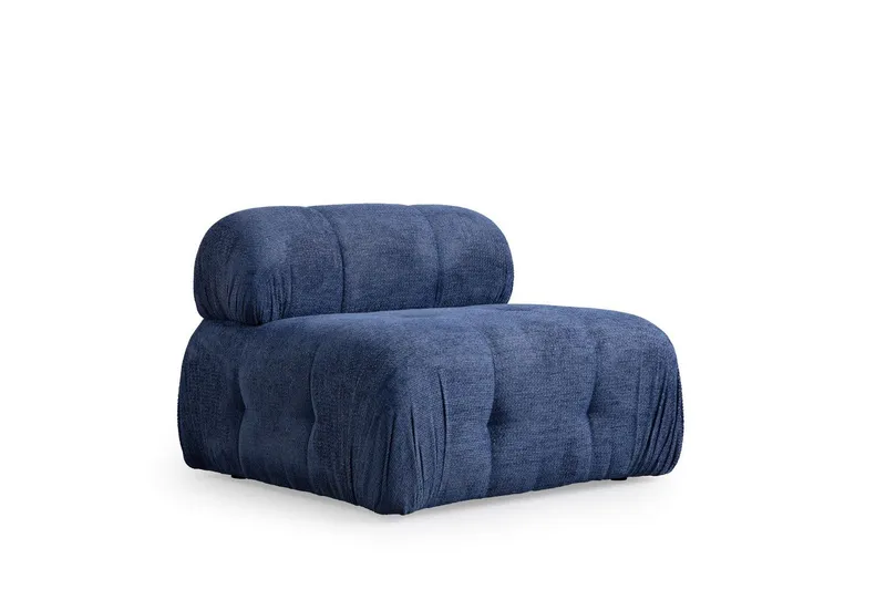 Belgin Mittmodul / Fåtölj 95 cm med fast ryggstöd - Blå — Andrarum