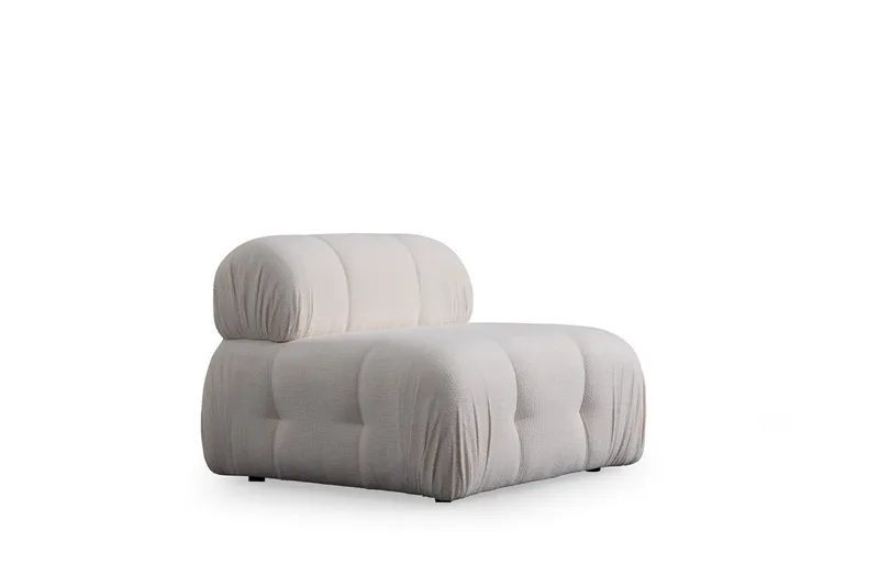 Belgin Mittmodul / Fåtölj 95 cm med fast ryggstöd - Vit — Andrarum
