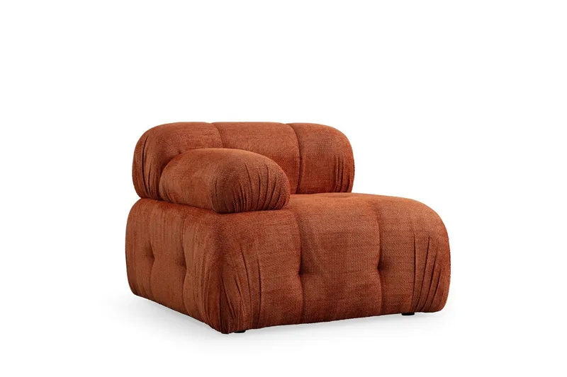 Belgin Vänstermodul / Fåtölj 95 cm med fasta armstöd - Orange — Andrarum